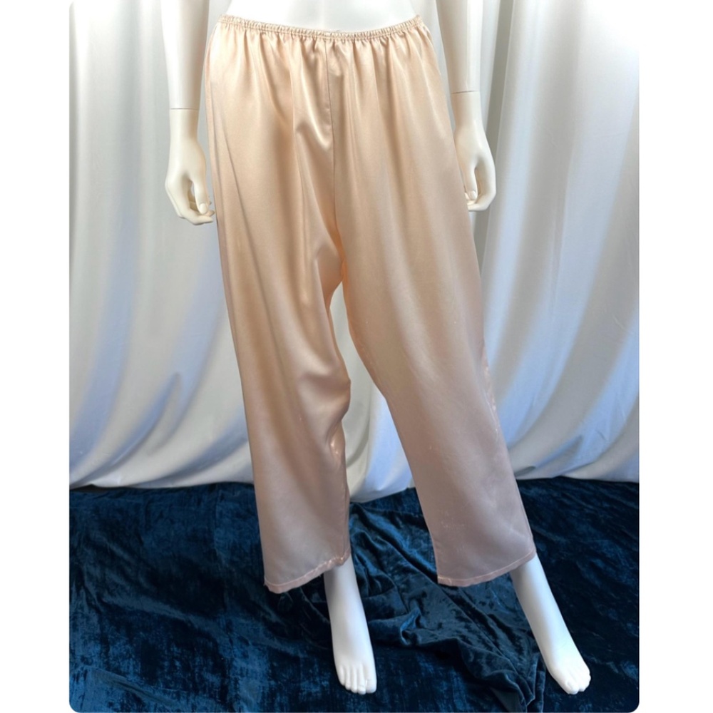 Vintage Marks & Spencer Two Piece Shirt and Pants Satin Set in Blush Pink - M/L - Picture 7 of 10